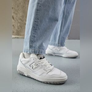 New Balance 550 White and silver BB550 sneakers Women Size 6 90' Style
